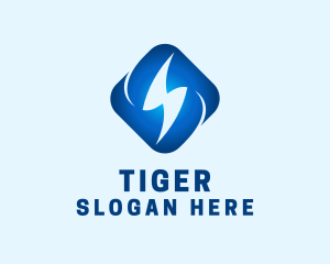 Thunder - Blue Lightning Voltage logo design