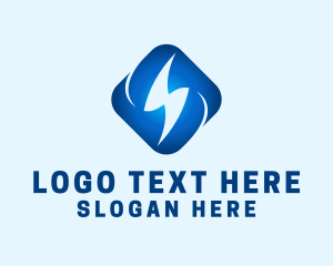 Lightning Bolt - Blue Lightning Voltage logo design