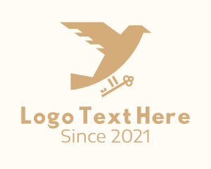 Dove - Flying Bird Key logo design