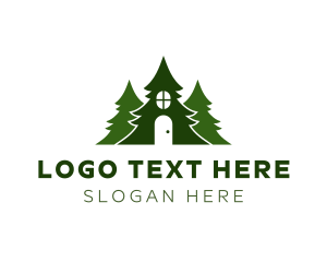 Structure - Green Pine Tree Home logo design