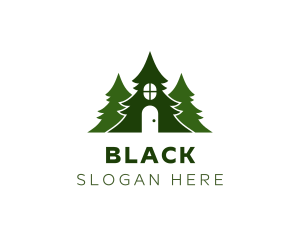 Architect - Green Pine Tree Home logo design