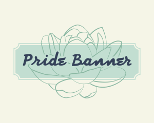 Lotus Floral Banner logo design