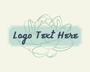 Journal - Lotus Floral Banner logo design