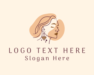 Lipstick - Elegant Beautiful Lady logo design