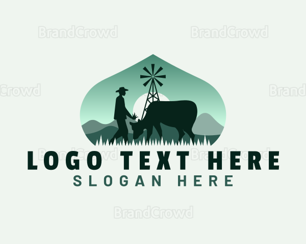 Cow Cattle Livestock Farming Logo