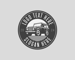Vintage - Jeep Car Transportation logo design