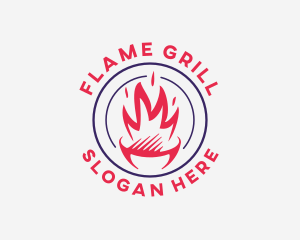 BBQ Flame Grill logo design