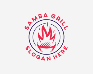 BBQ Flame Grill logo design