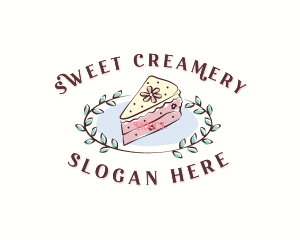 Cake Flower Dessert logo design