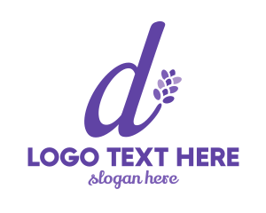 Botanist - Violet D Flower logo design
