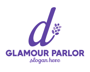 Parlor - Violet D Flower logo design