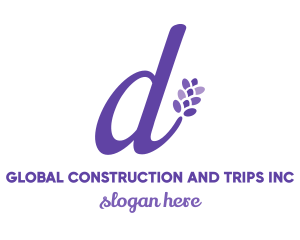 Cosmetics - Violet D Flower logo design