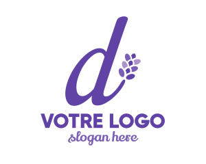 Violet - Violet D Flower logo design