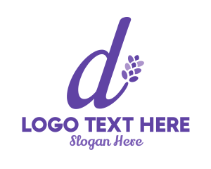 Violet D Flower Logo