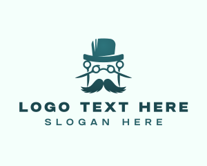 Mustache - Haircut Stylist Barbershop logo design