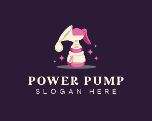 Pump - Breast Pump Bottle logo design