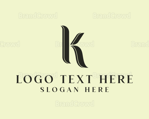 Elegant Business Letter K Logo