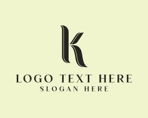 Aesthetic - Elegant Business Letter K logo design