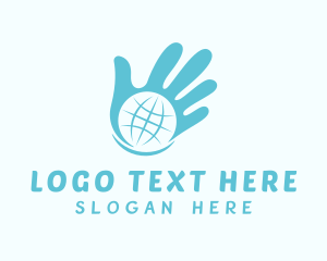 Caregiver - Blue Hand Community logo design