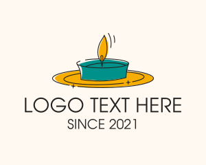 Scented Candle - Handcrafted Tealight Decor logo design