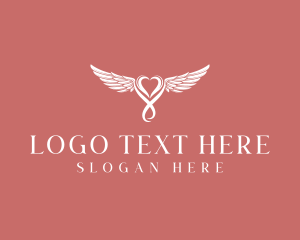 Mythology - Guardian Angel Heart logo design