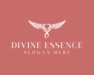 Divine - Guardian Angel Heart logo design