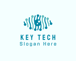 Tech Circuit Eye logo design