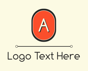 Letter - Modern Orange Lettemark logo design