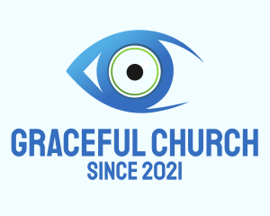 Eye Doctor - Blue Eye Ophthalmologist logo design