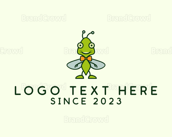 Bowtie Bug Insect Logo