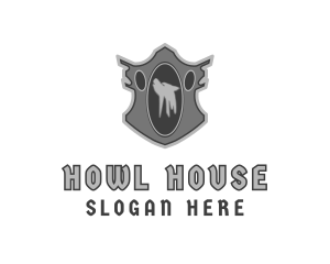 Medieval Wolf Howl logo design