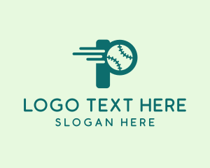 Little League - Baseball Letter P logo design
