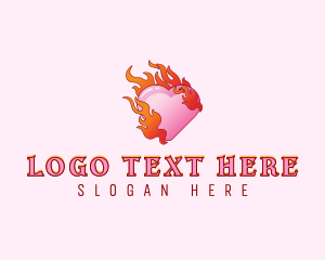 Lifestyle - Flame Heart Beauty logo design