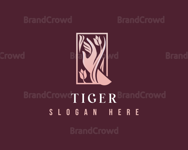 Premium Hands Floral Logo