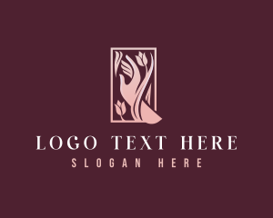 Spa - Premium Hands Floral logo design