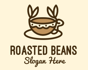Roasted - Coffee Leaf Cup logo design