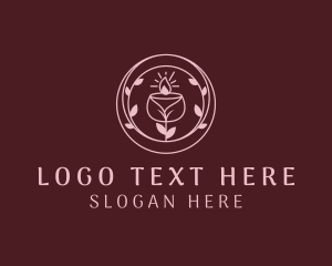 Interior Designer - Eco Leaf Candle logo design