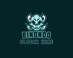Skeleton - Casino Gaming Skull logo design