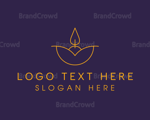 Floral Scented Candle Light Logo