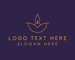 Floral Scented Candle Light Logo