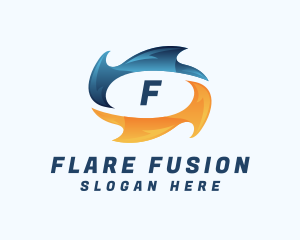Flare - Water Fire Tornado logo design