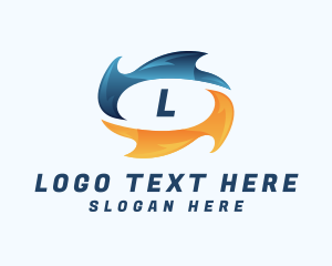 Liquid - Water Fire Tornado logo design