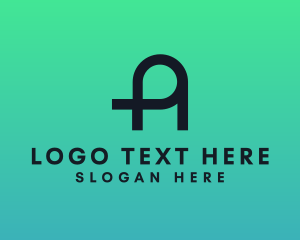 Stroke - Modern Letter A Stroke logo design