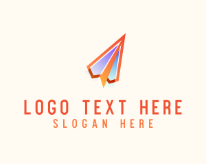 Delivery - Paper Plane Flight logo design