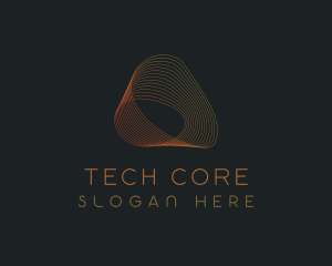 Wave Tech Cyberspace logo design