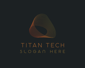 Wave Tech Cyberspace logo design