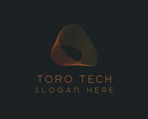 Wave Tech Cyberspace logo design