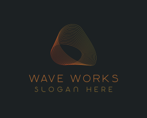 Wave Tech Cyberspace logo design