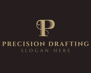 Deluxe Antique Business Letter P logo design