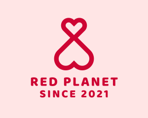 Red Infinity Heart logo design